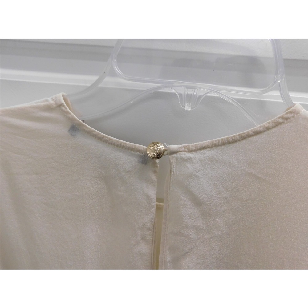 Gucci Ivory‎ 100% Silk Short Sleeve Blouse sz 40 - Picture 4 of 6